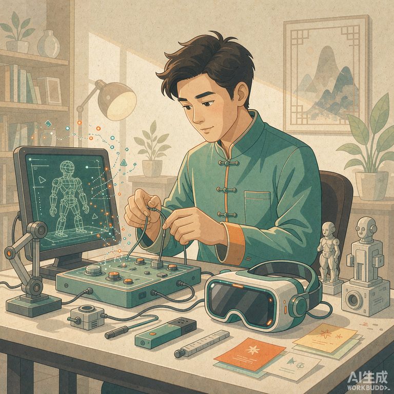 脑洞开发师职业形象插画(AI 生成示意,非真实人物)