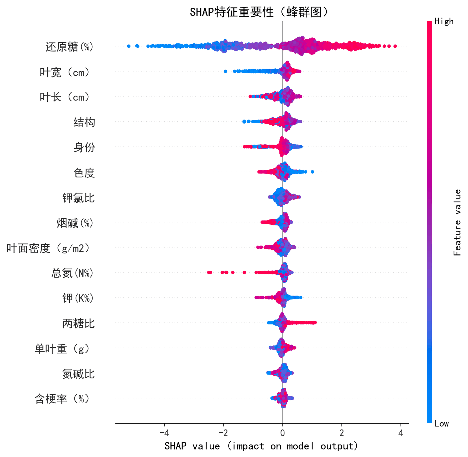SHAP蜂群图